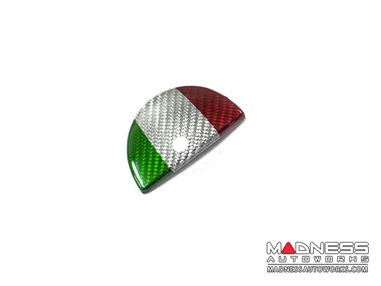 FIAT 500 Glove Box Door Handle Cover - Carbon Fiber - Italian Theme